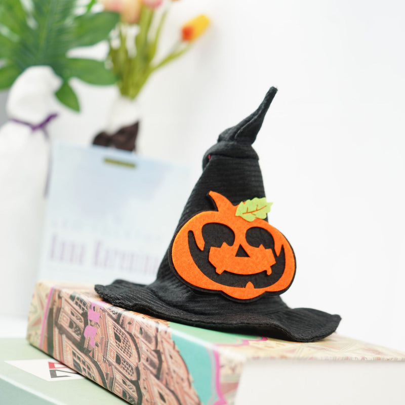 HKM-5111229 Creative Halloween Pet Hat - Transforming Styles in Black Pumpkin & Bat Designs