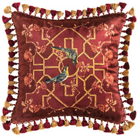 HKM-511123 European-American Floral and Bird Print Christmas Pillowcase for Home Decor, 43x43cm