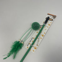 HKM-5111869 Feathered Cat Teaser with Small Ball for Interactive Play