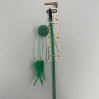 HKM-5111869 Feathered Cat Teaser with Small Ball for Interactive Play