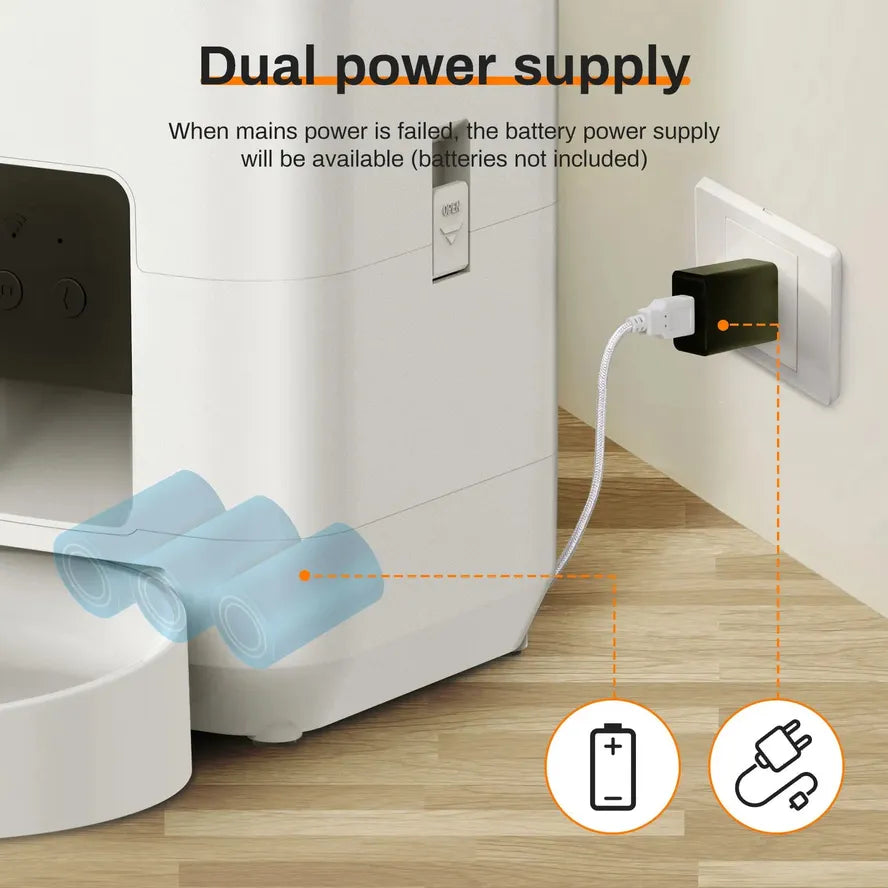 HKM-511187 Automatic 2L Smart Pet Feeder for Dogs and Cats with Timed Portion Control