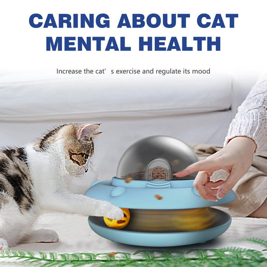 HKM-5113021 Smart Interactive Puzzle Feeder for Dogs and Cats in Tropical Orange and Alice Blue