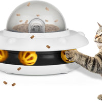 HKM-5113021 Smart Interactive Puzzle Feeder for Dogs and Cats in Tropical Orange and Alice Blue