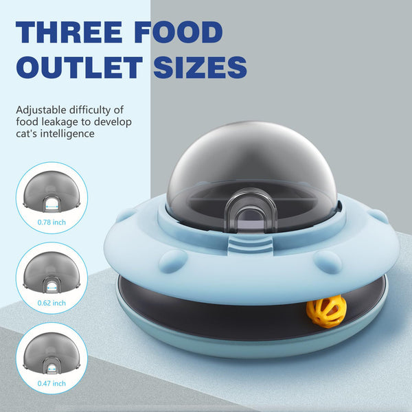 HKM-5113021 Smart Interactive Puzzle Feeder for Dogs and Cats in Tropical Orange and Alice Blue