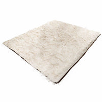 HKM-5113661 Machine Washable Waterproof Couch Bed for Dogs - White with Brown Accents