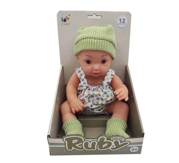 HKM-511379 12-Inch Drinking Water Pee Baby Doll Accessories Set for Reborn Dolls, Silicone Mini Toy for Ages 2-7