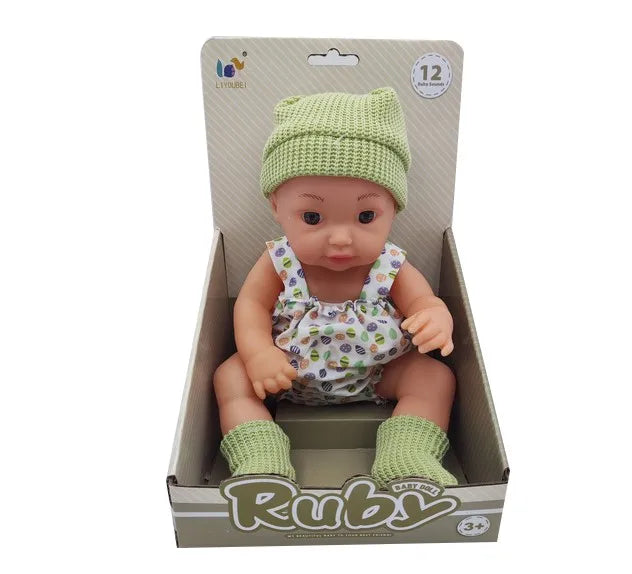 HKM-511379 12-Inch Drinking Water Pee Baby Doll Accessories Set for Reborn Dolls, Silicone Mini Toy for Ages 2-7