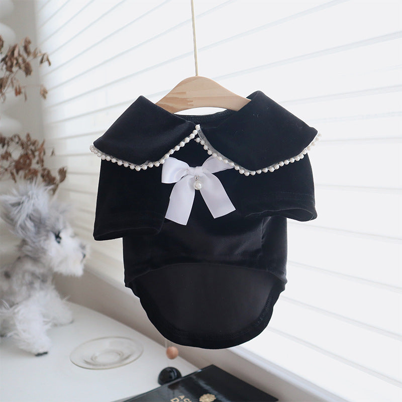 HKM-5114429 Velvet Princess Skirt for Small and Medium Dogs and Cats - Black, Multiple Sizes Available