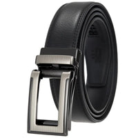 HKM-511443 Men's 3.0CM Cowhide Automatic Buckle Belt - Versatile Fashion Accessory