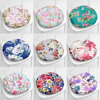 HKM-511635 Floral Thick Flannel Chair Cushion - Polyester Fiber, 40x40 cm