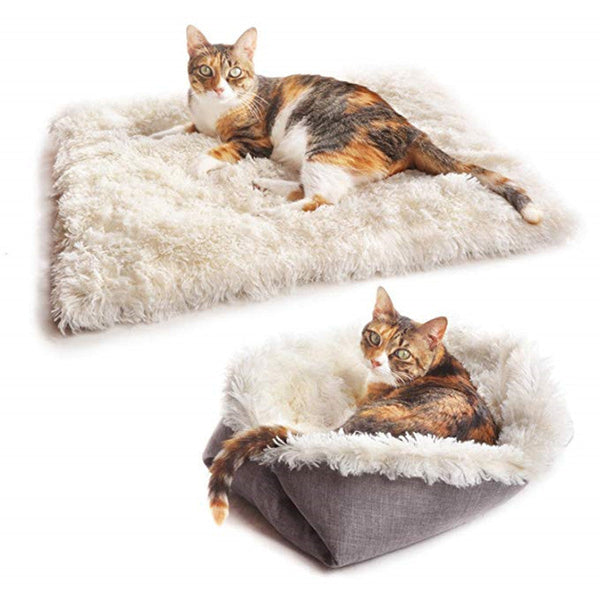 HKM-5116861 Convertible 2-in-1 Plush Pet Mattress Nest with Machine Washable Design