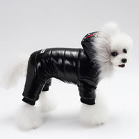 HKM-5116989 Stylish PU Leather Pet Clothes for Dogs - Cotton Blend, Sizes S to XXL, Red, Black, Brown