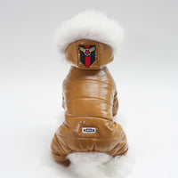 HKM-5116989 Stylish PU Leather Pet Clothes for Dogs - Cotton Blend, Sizes S to XXL, Red, Black, Brown