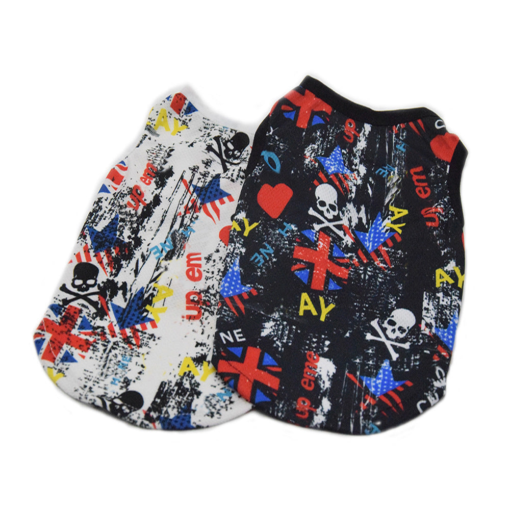 HKM-511763 Trendy Casual Dog Vest in Black and White - Available Sizes XS to 4XL
