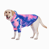 HKM-5117885 Tie-Dye Hoodie for Small to Extra Large Dogs - Pink and Green Available