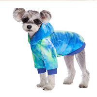 HKM-5117885 Tie-Dye Hoodie for Small to Extra Large Dogs - Pink and Green Available