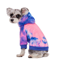 HKM-5117885 Tie-Dye Hoodie for Small to Extra Large Dogs - Pink and Green Available