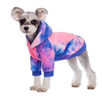 HKM-5117885 Tie-Dye Hoodie for Small to Extra Large Dogs - Pink and Green Available
