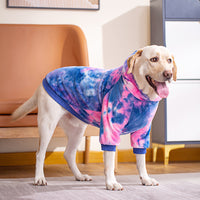 HKM-5117885 Tie-Dye Hoodie for Small to Extra Large Dogs - Pink and Green Available