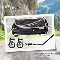 HKM-5118269 2-in-1 Pet Bike Trailer and Stroller for Small Dogs, Weather-Resistant with Safety Features