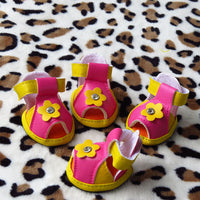 HKM-5119421 Non-Slip PU Summer Sandals for Small Pets - Cute and Wear-Resistant Puppy Shoes