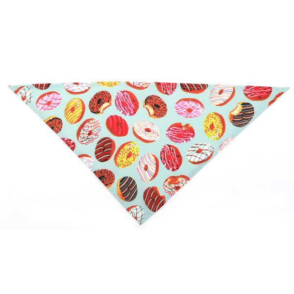 HKM-5120189 Summer Donut Triangle Scarf for Pets - Soft Cotton Fabric, Machine Washable, Ideal for Daily Wear and Outdoor Activities