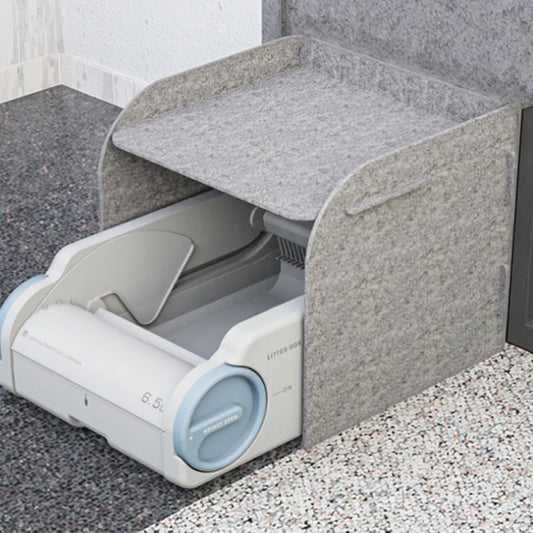 HKM-512019 Lightweight Automatic Cat Litter Box with APP Control, Anti-Odor Features, and Easy Clean Design
