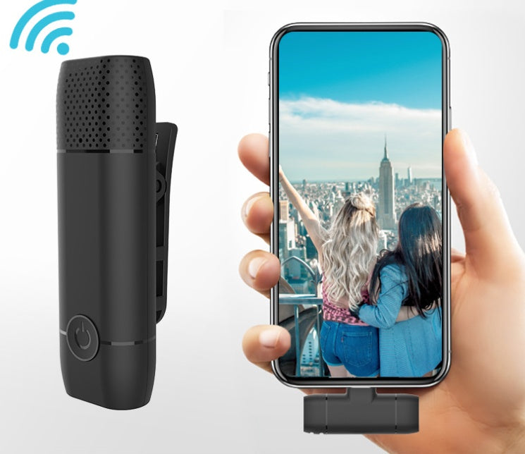 HKM-512083 Compact Noise Reduction Mini Microphone for Mobile Phones - 10-Hour Battery Life, 20m Range, Automatic Connection
