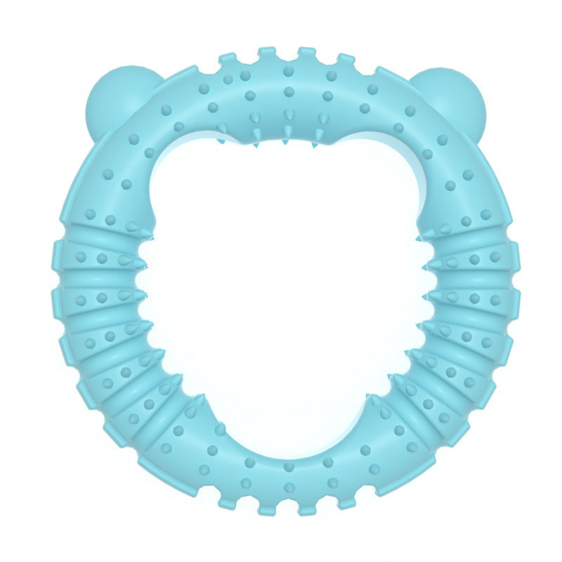 HKM-5121213 Medium Bite-Resistant Ring Dog Toy in Gentleman Blue, Cherry Blossom Powder, or Avocado Green