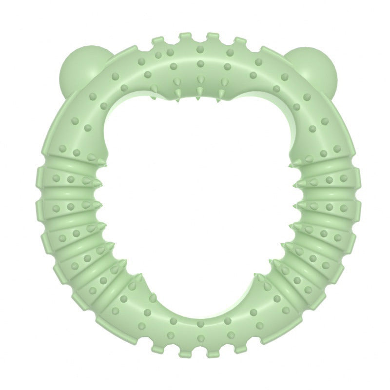 HKM-5121213 Medium Bite-Resistant Ring Dog Toy in Gentleman Blue, Cherry Blossom Powder, or Avocado Green