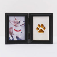 HKM-5122749 Solid Wood Photo Frame with Cat Palm Print – Multiple Colors Available