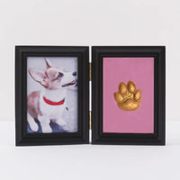 HKM-5122749 Solid Wood Photo Frame with Cat Palm Print – Multiple Colors Available