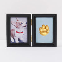 HKM-5122749 Solid Wood Photo Frame with Cat Palm Print – Multiple Colors Available