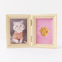 HKM-5122749 Solid Wood Photo Frame with Cat Palm Print – Multiple Colors Available