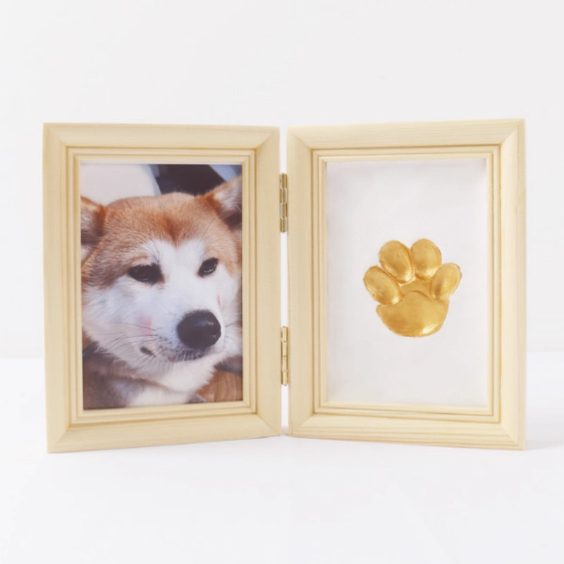 HKM-5122749 Solid Wood Photo Frame with Cat Palm Print – Multiple Colors Available