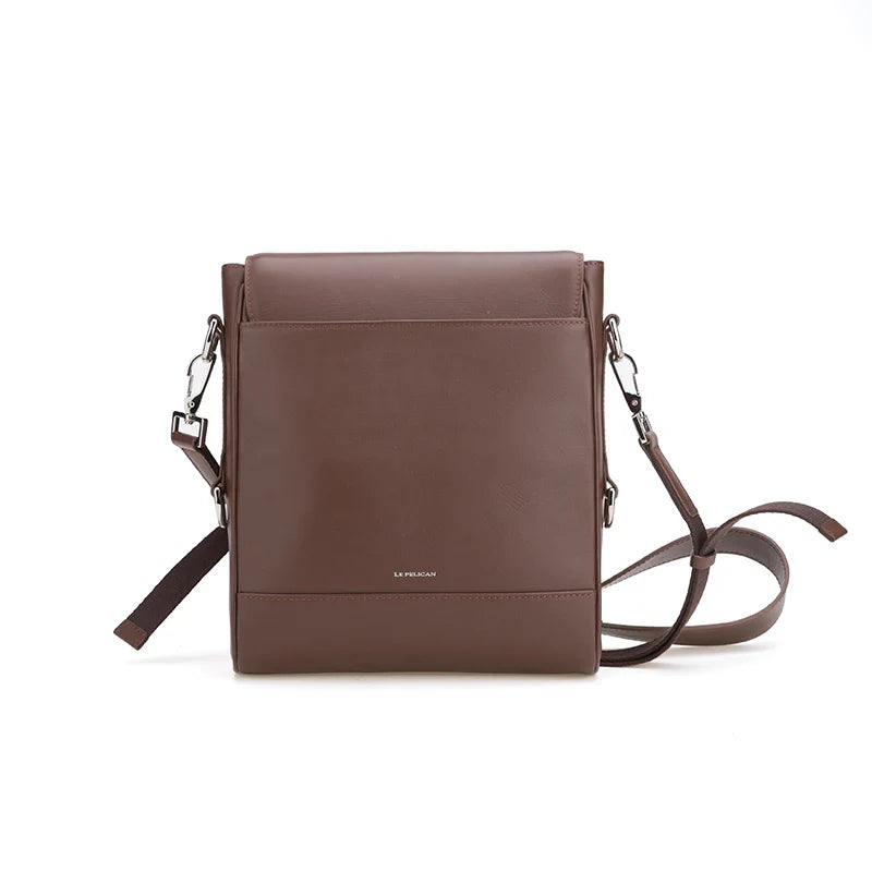 HKM-512275 Classic Fashion Crossbody Bag in Genuine Leather for Men - Versatile Sling Messenger Style