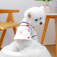 HKM-512403 Cherry Print Pajamas for Small Dogs and Puppies - Soft Polyester Sleepwear