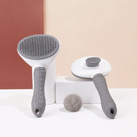HKM-5124157 Pet Grooming Device for Cats and Dogs - Comfortable Detachable Bristle Comb for Long Hair Care and Massage