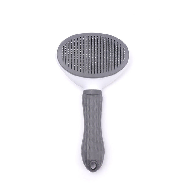 HKM-5124157 Pet Grooming Device for Cats and Dogs - Comfortable Detachable Bristle Comb for Long Hair Care and Massage