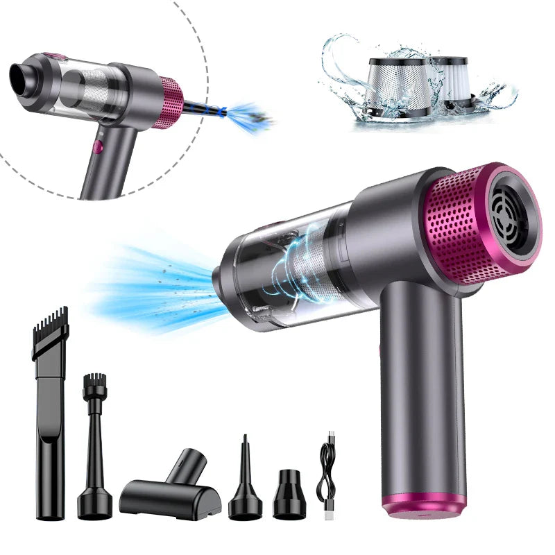 HKM-512467 Portable Cordless Handheld Vacuum Cleaner with 16000PA Suction Power for Home, Office, and Pet Cleaning
