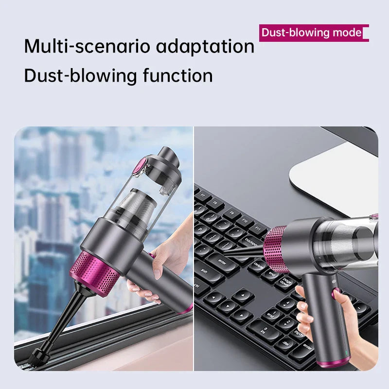 HKM-512467 Portable Cordless Handheld Vacuum Cleaner with 16000PA Suction Power for Home, Office, and Pet Cleaning