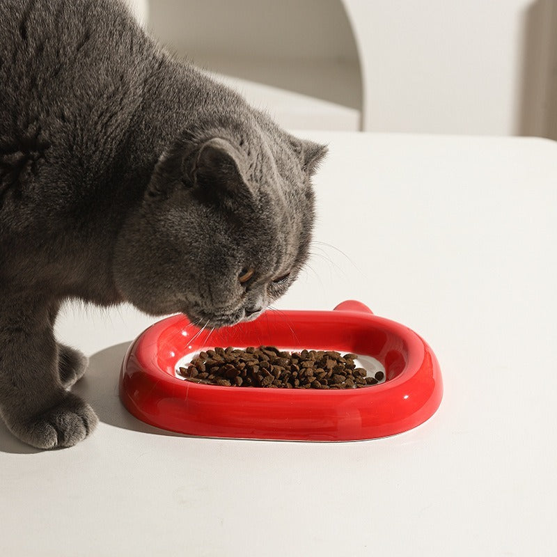 HKM-5125821 Ceramic Cat and Dog Food Bowl - Stylish Animal Snack and Water Dish