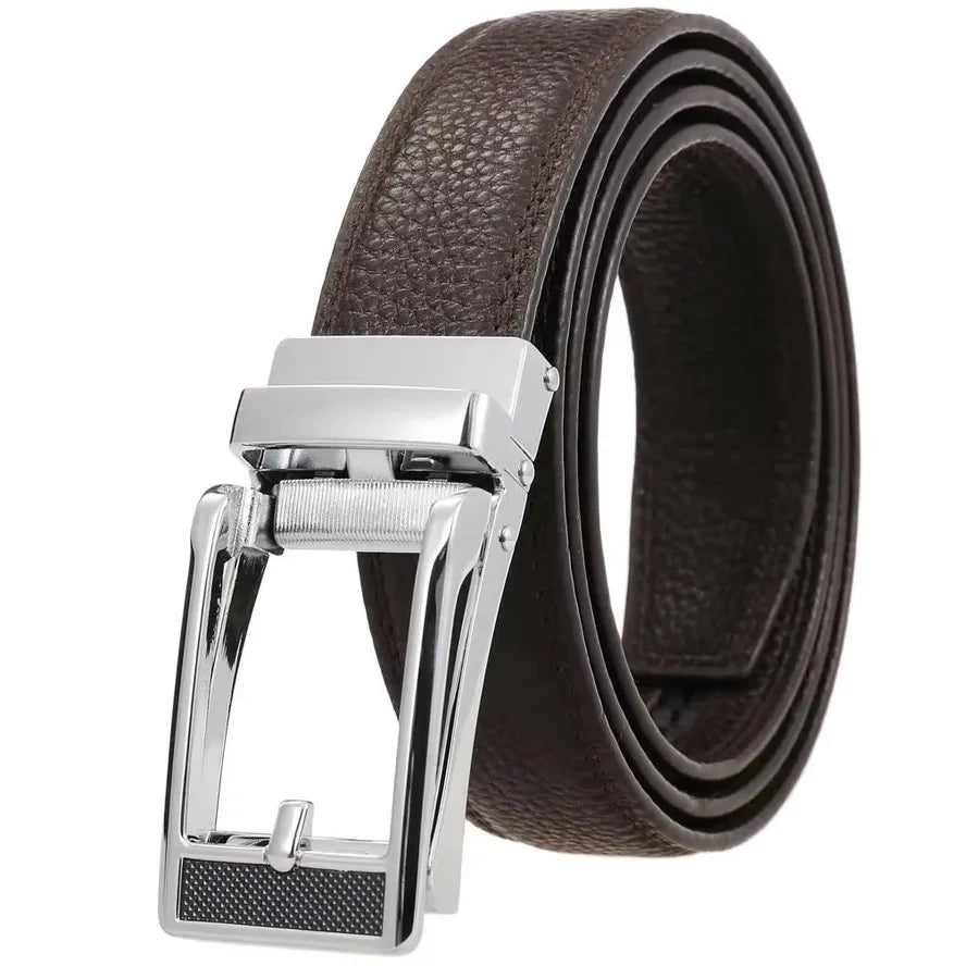 HKM-512595 Custom Adjustable Leather Belts with Designer Buckles for Men