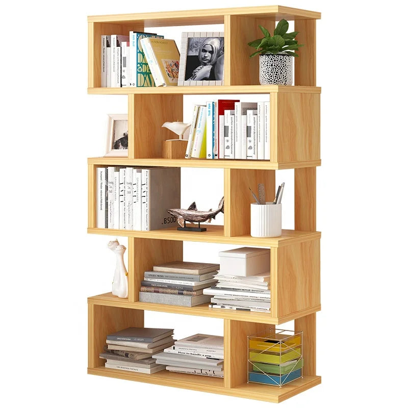 HKM-512595 Modern Wooden Bookcase Display Shelf Storage Unit with Multiple Designs