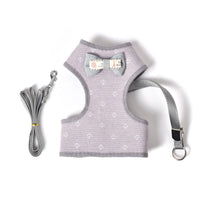HKM-5127613 Adjustable Small Dog Chest Harness with Tow Rope - Cotton Mesh Fabric in 4 Colors