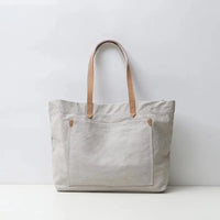 HKM-512787 Large Capacity Canvas Tote Bag for Women - Casual Shoulder Handbag