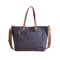 HKM-512787 Large Capacity Canvas Tote Bag for Women - Casual Shoulder Handbag