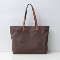 HKM-512787 Large Capacity Canvas Tote Bag for Women - Casual Shoulder Handbag