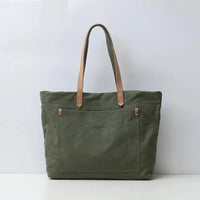 HKM-512787 Large Capacity Canvas Tote Bag for Women - Casual Shoulder Handbag