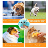 HKM-5127997 Plush Animal Shape Squeaky Toy for Dogs – Bite Resistant PP Cotton Toy for Small and Large Dogs